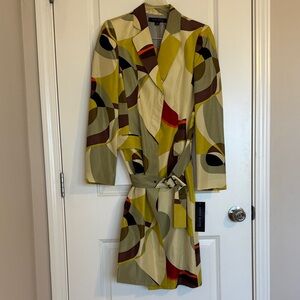Anne Klein Multicolor Abstract Blazer Skirt set